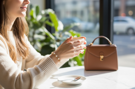 Susan ~ Gold Pearl Triple Pattern 4.5mm | 2mm Beaded Bracelet