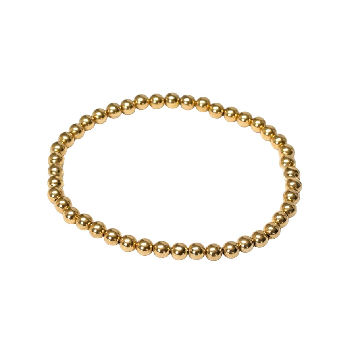 Sapphire ~ Gold 4mm | Miyuki Seed 4mm Beaded Bracelet