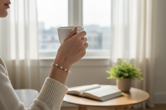 Cathy ~ Sterling Silver Pearl Triple Pattern 4.5mm | 2mm Beaded Bracelet