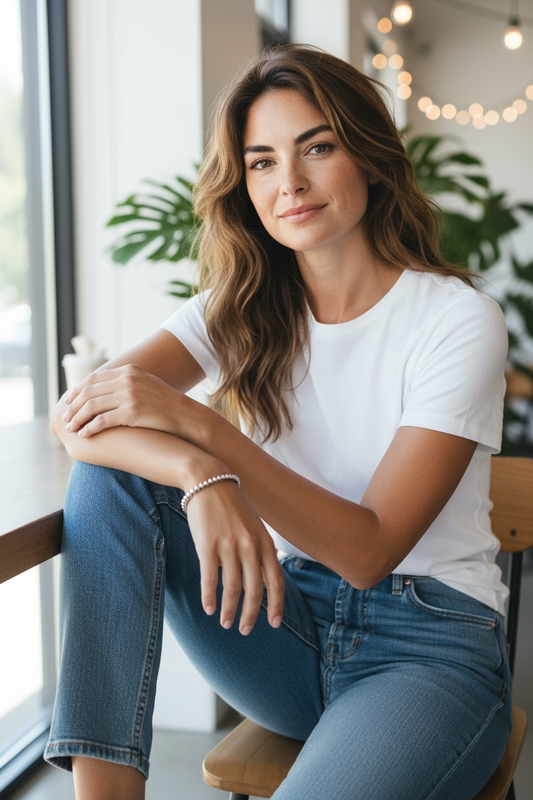 Nada ~ Classic Sterling Silver 4mm Beaded Bracelet