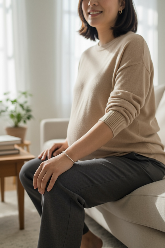 Riley ~ Sterling Silver 3mm Bangle Beaded Bracelet
