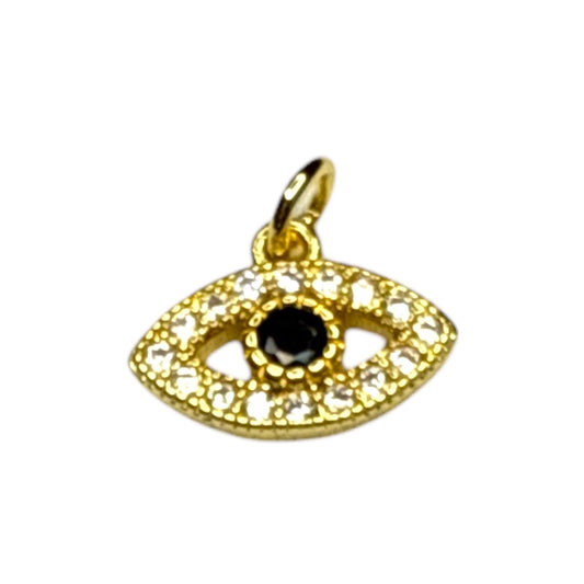 Evil Eye Charm ~ Gold Charm | CZ Stone