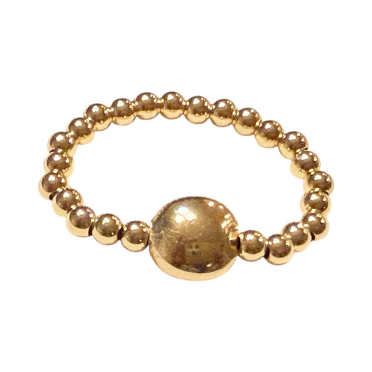 Moana Ring ~ Gold 2.5mm | 6.7mm Coin Beaded Ring