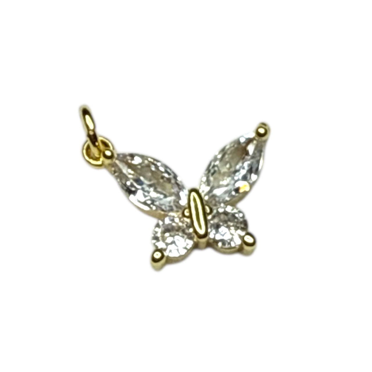 Butterfly Charm ~ Gold Charm | CZ Stones