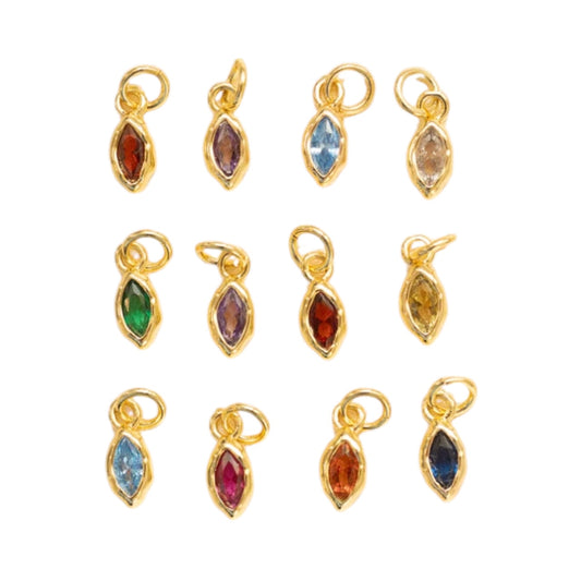 Birthstone Charm ~ Gold Charm | Gemstone