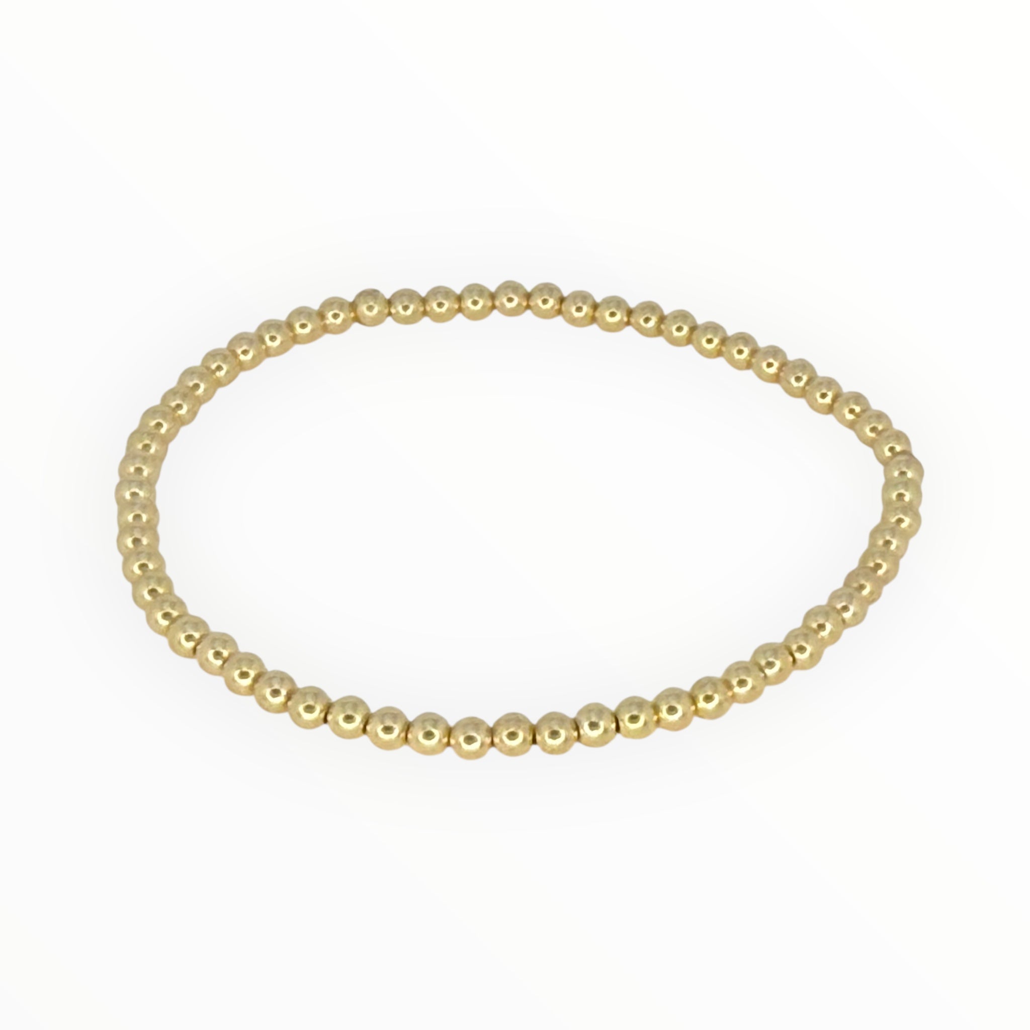 Classic Gold 3mm Bead Bracelet ~ Denise