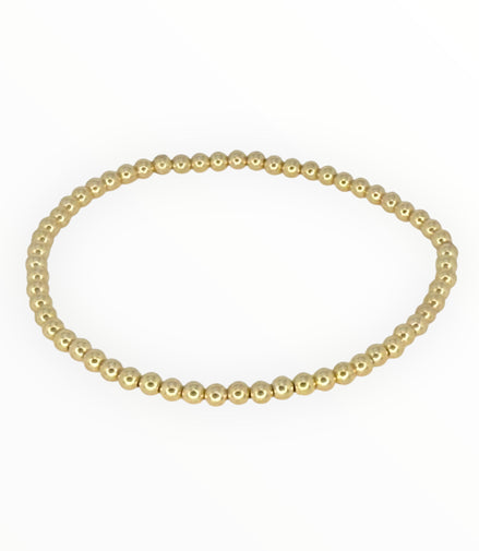 Classic Gold 3mm Bead Bracelet ~ Denise