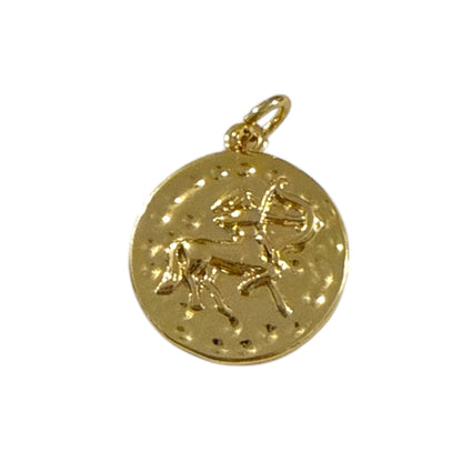 Zodiac Charm ~ Gold Charm | Gemstones