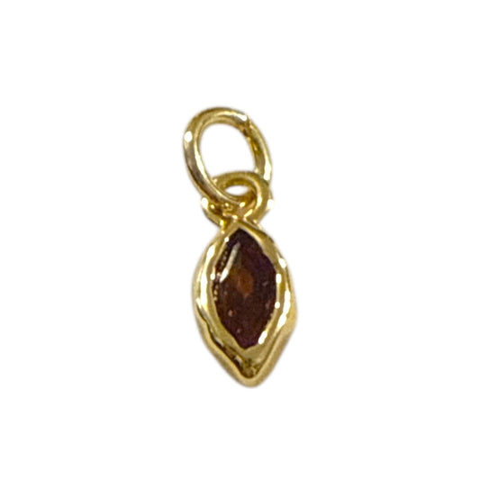 Birthstone Charm ~ Gold Charm | Gemstone