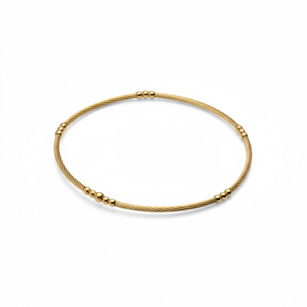 Classic Gold Barra Girata 1.5mm Bracelet ~ Brenda
