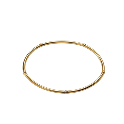 Silvana ~ Classic Gold Bar 2mm Beaded Bracelet