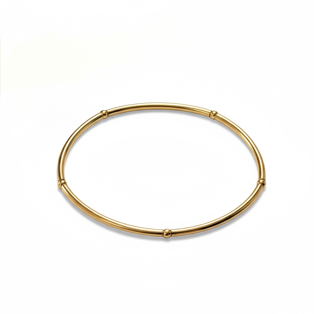 Classic Gold Barra 2mm Bead Bracelet ~ Silvana