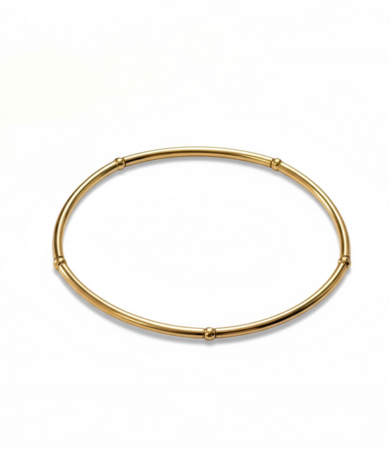 Classic Gold Barra 2mm Bead Bracelet ~ Silvana