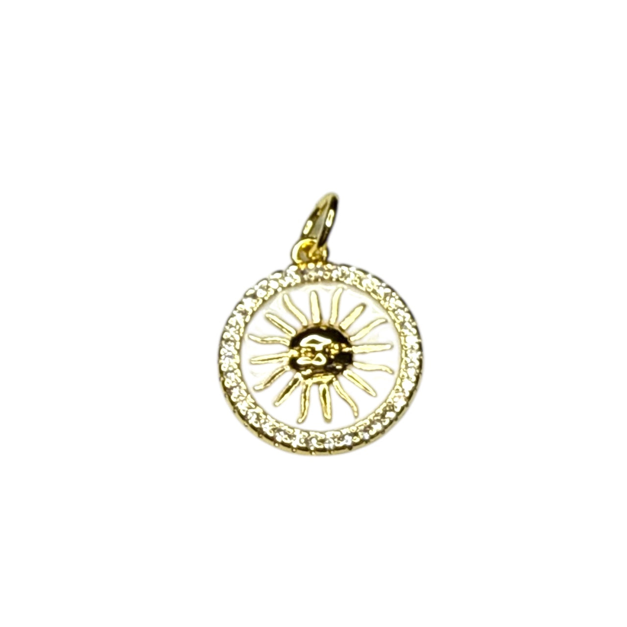 Sun Charm ~ Gold Charm | CZ Stones