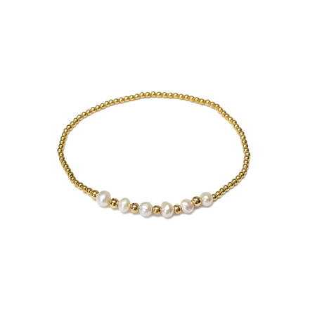Gold Fila Perla 4.5mm Bead Bracelet ~ Rosaria