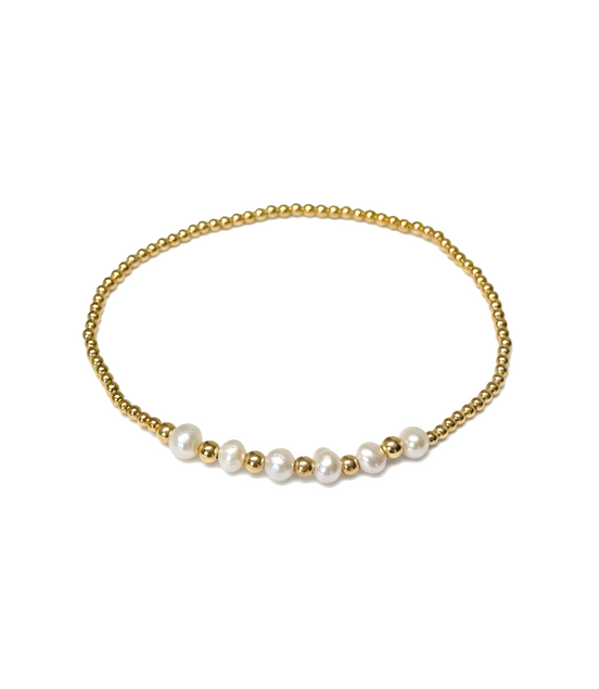 Gold Fila Perla 4.5mm Bead Bracelet ~ Rosaria