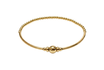 Deanna ~ Gold Bangle Beaded Bracelet