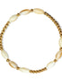 Gold Fila Perla Riso Grande Alternating Pattern 7mm Bead Bracelet ~ Pearla