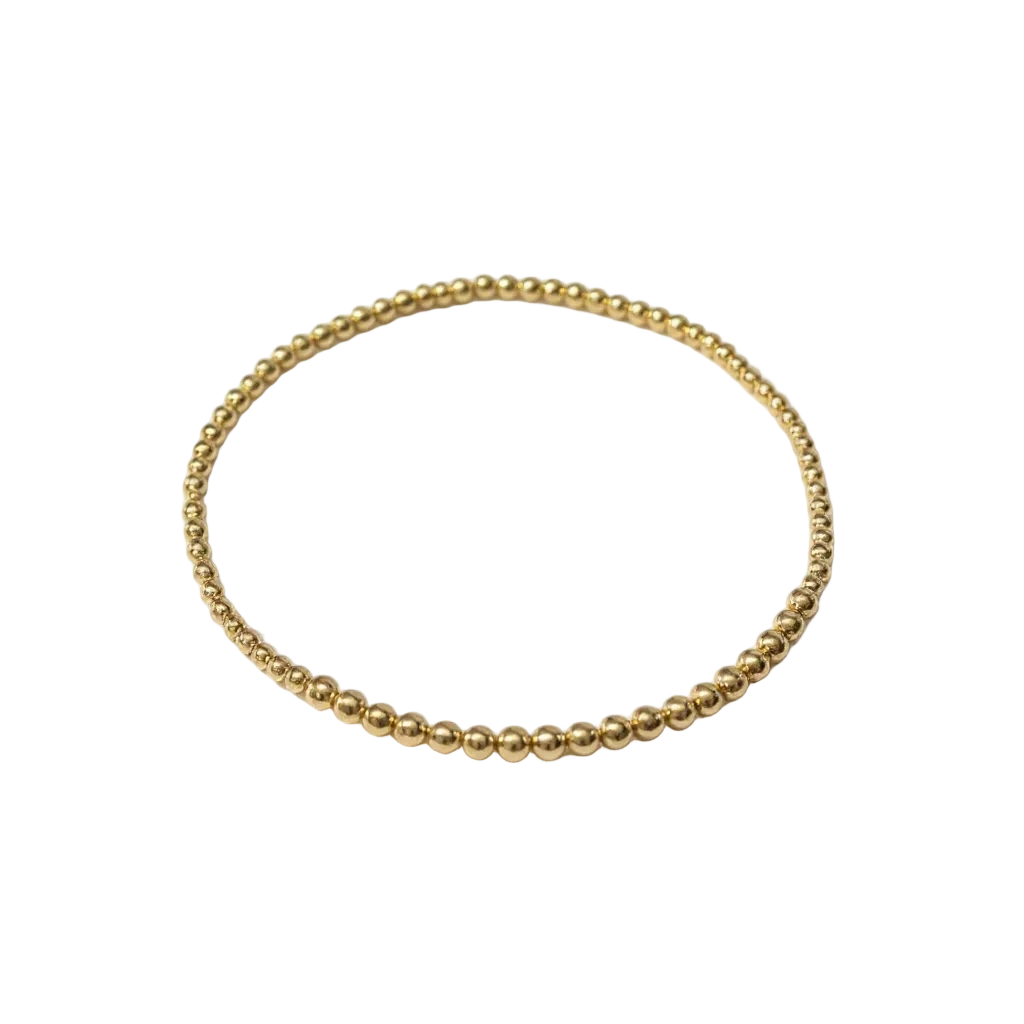 Lidia ~ Classic Gold 3mm | 2mm Beaded Bracelet