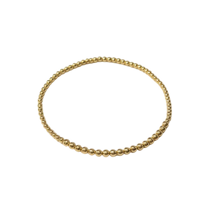 Lidia ~ Classic Gold 3mm | 2mm Beaded Bracelet