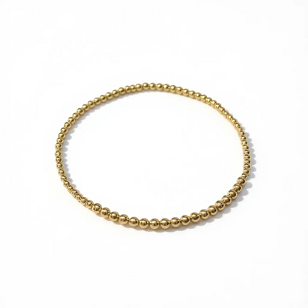 Classic Gold Fila Piccola 3mm Bead Bracelet ~ Lidia