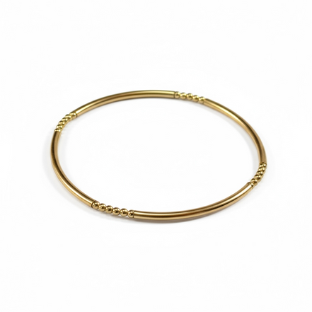 Classic Gold Barra 2mm Bead Bracelet ~ Joy