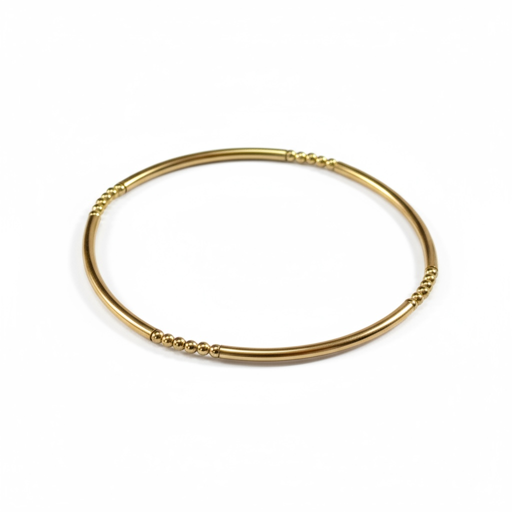 Classic Gold Barra 2mm Bead Bracelet ~ Joy