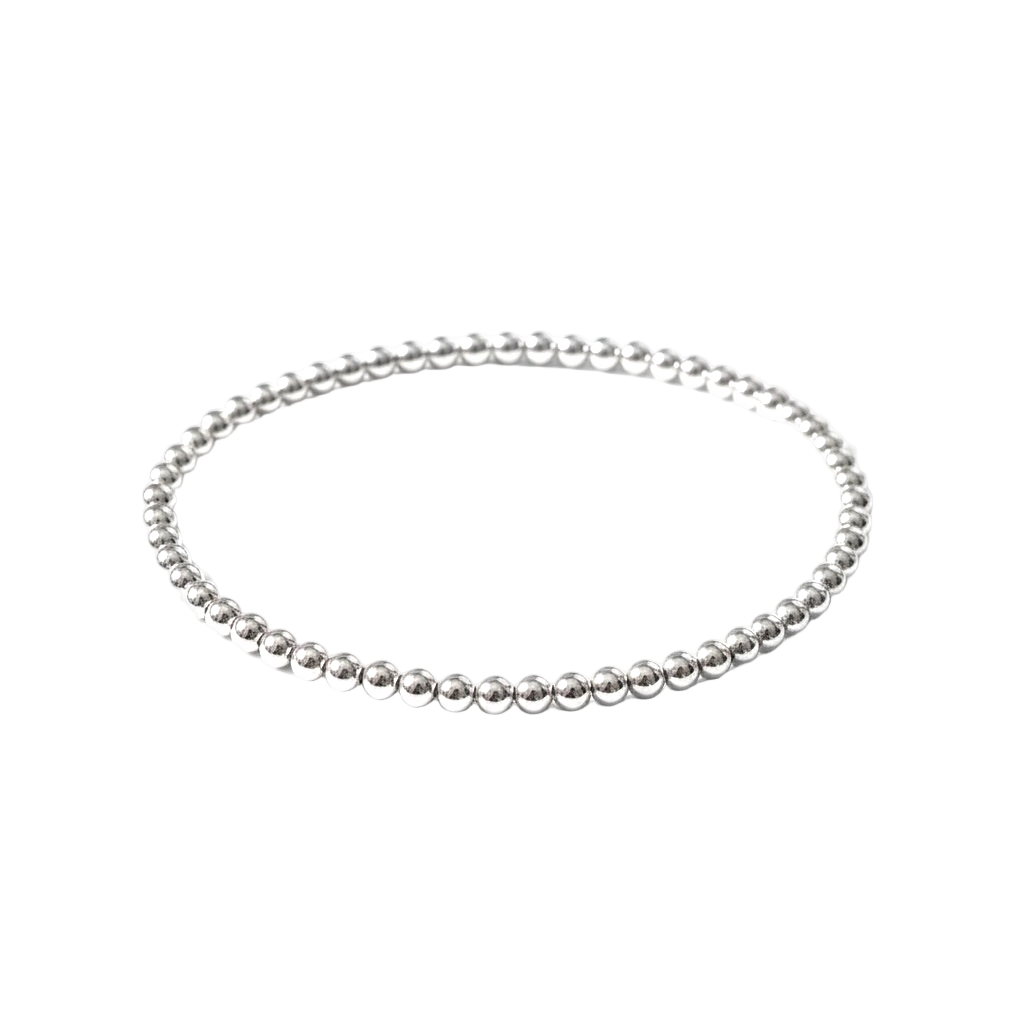 Adriana ~ Classic Sterling Silver 3mm Beaded Bracelet