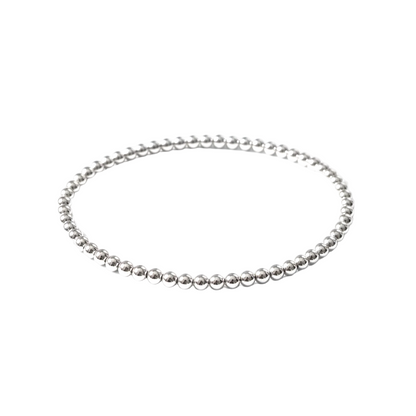 Adriana ~ Classic Sterling Silver 3mm Beaded Bracelet