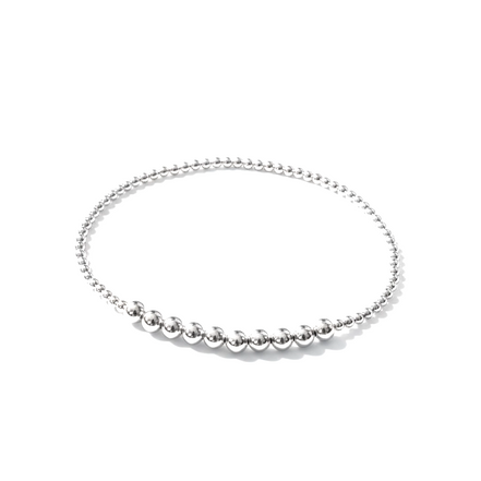 Classic Silver Fila Grande 4mm Bead Bracelet ~ Giuliet