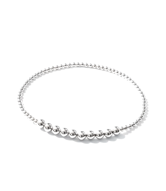 Classic Silver Fila Grande 4mm Bead Bracelet ~ Giuliet