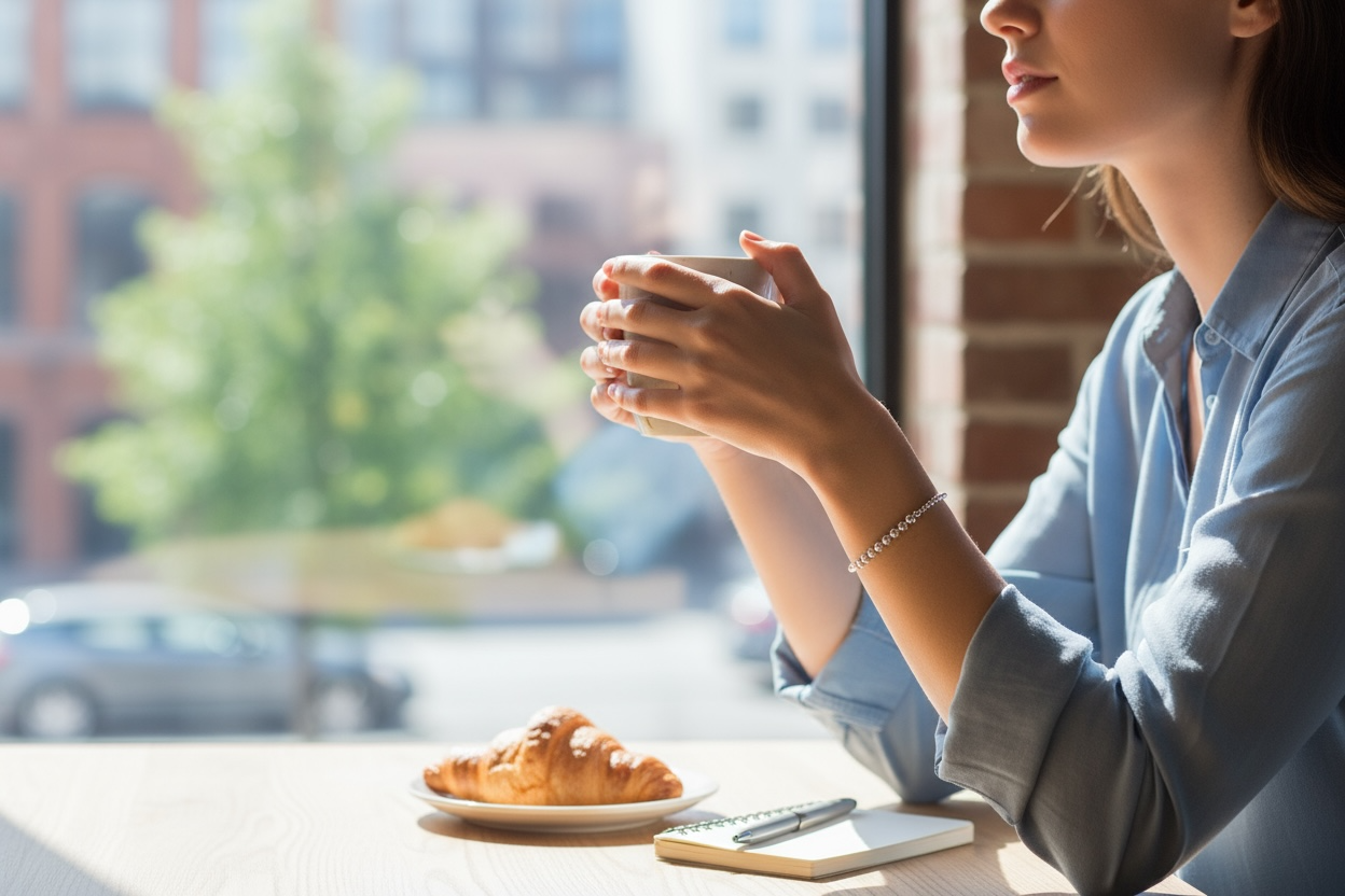 Giuliet ~ Classic Sterling Silver Bar 4mm | 2mm Beaded Bracelet