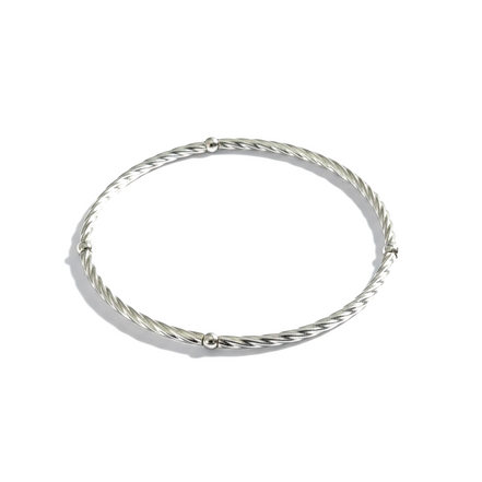 Classic Silver Barra Girata 2mm Bracelet ~ Riley
