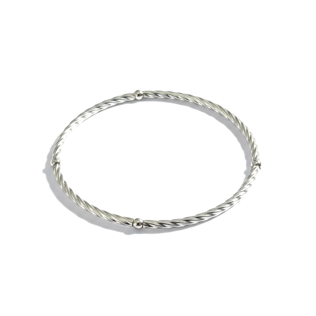 Classic Silver Barra Girata 2mm Bracelet ~ Riley