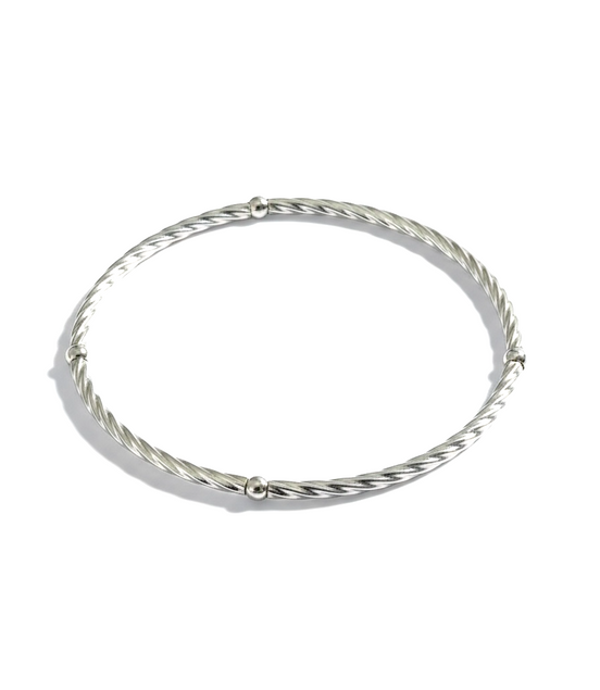 Classic Silver Barra Girata 2mm Bracelet ~ Riley