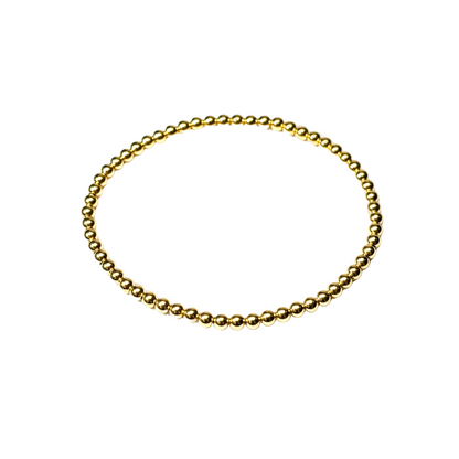 Denise ~ Classic Gold 3mm Beaded Bracelet