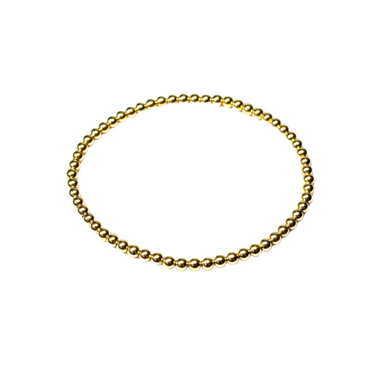 Denise ~ Classic Gold 3mm Beaded Bracelet