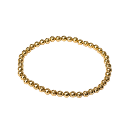 Anne ~ Classic Gold 4mm Beaded Bracelet