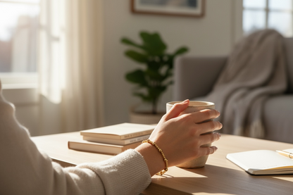 Luisa ~ Classic Gold Pattern 4mm | 2mm  Beaded Bracelet