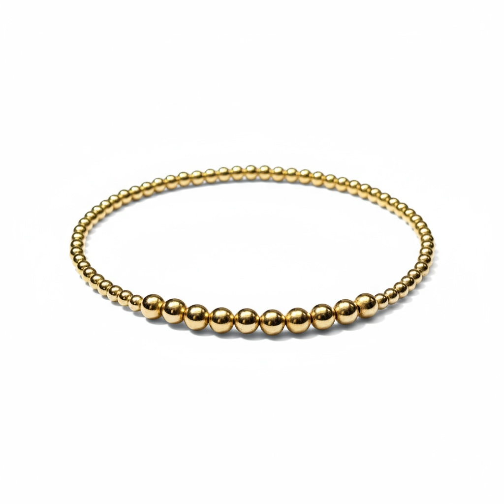 Classic Gold Fila Grande 4mm Bead Bracelet ~ Rose
