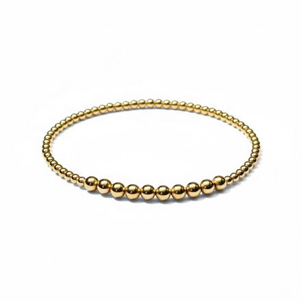 Classic Gold Fila Grande 4mm Bead Bracelet ~ Rose