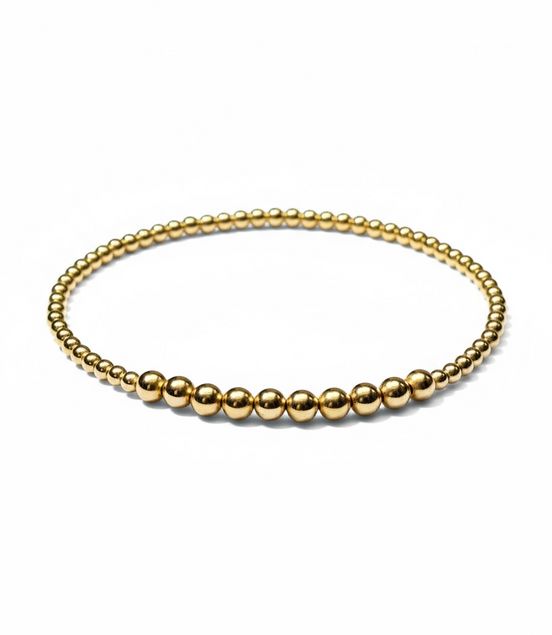 Classic Gold Fila Grande 4mm Bead Bracelet ~ Rose