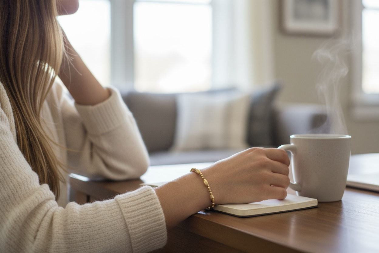 Ariana ~ Gold Rice 7mm | 2mm Triple Pattern Beaded Bracelet