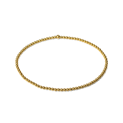 Michelle ~ Classic Gold 2mm Beaded Bracelet
