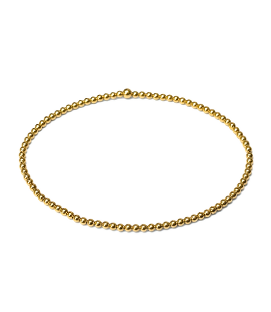 Classic Gold 2mm Bead Bracelet ~ Michelle