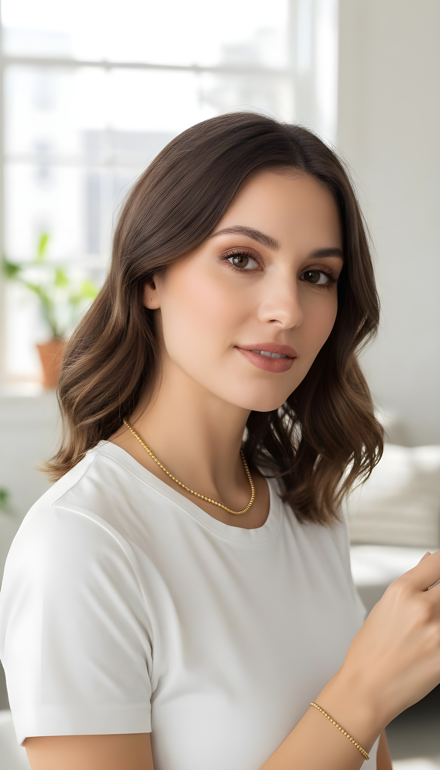 Michelle ~ Classic Gold 2mm Beaded Bracelet