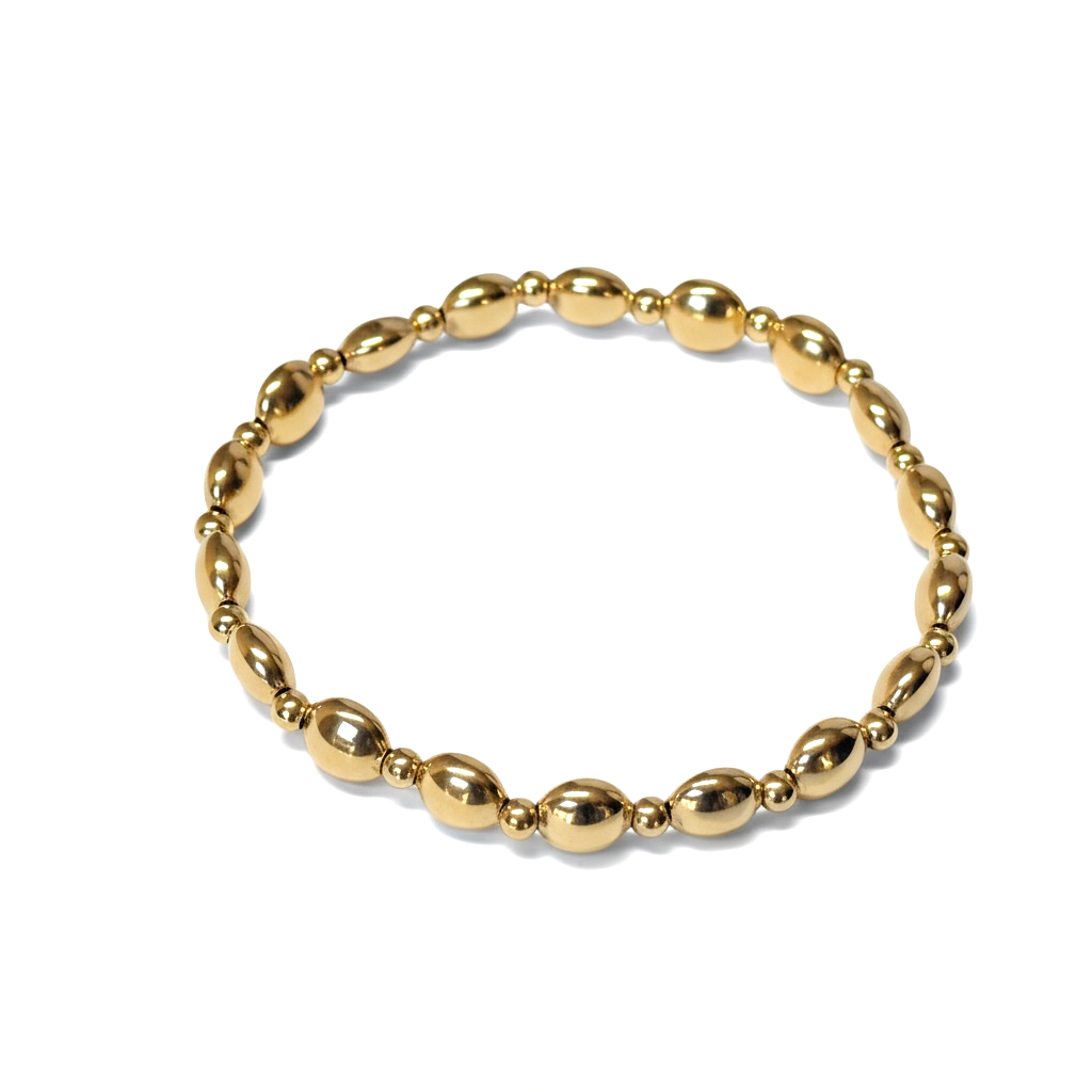 Gold Ogni Altra Moneta 6.7mm Bead Bracelet ~ Carmela