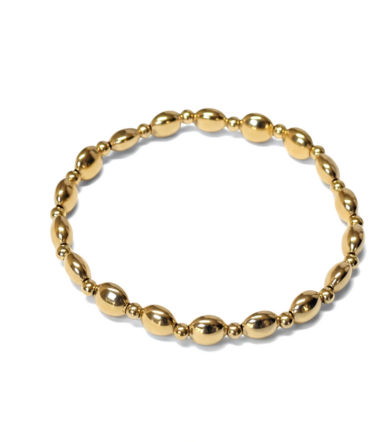 Gold Ogni Altra Moneta 6.7mm Bead Bracelet ~ Carmela