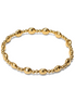 Gold Doppio Moneta Pattern 6.7mm Bead Bracelet ~ Nancy