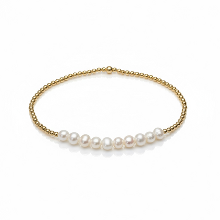 Gold Fila Perla 4.5mm Bead Bracelet ~ Antoniette